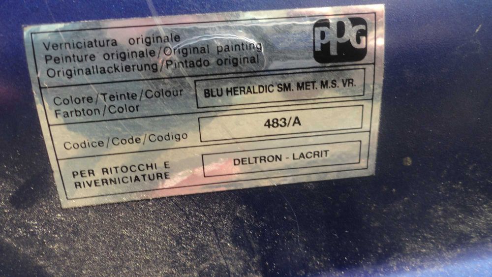 Błotnik lewy przód przedni Fiat Seicento kolor 483/A Blu Heraldic