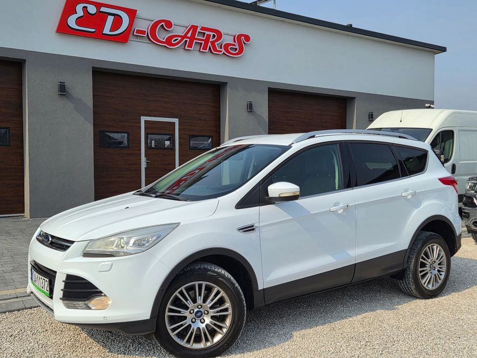 Ford Kuga Śliczna biała Titanium 2.0 TDCI 163KM Napęd 4x4 200tyś km oryginał ful