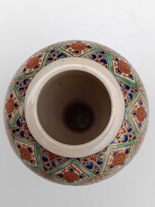 Jarra cerâmica Japonesa Séc XIX Assinada 11 cm