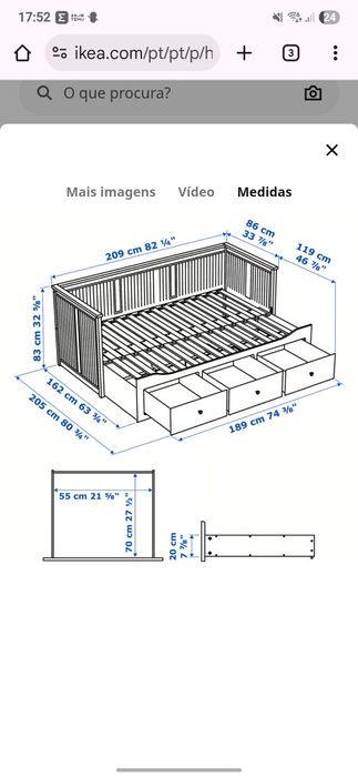 Cama hemnes ikea com colchão molaflex jubilee