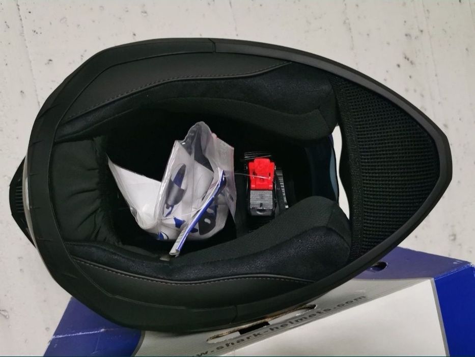 Capacete Shark Skwal 2 Atraxx Black / Blue Matt ( M )( NOVO )