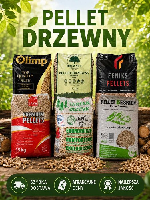Pellet drzewny A1 A2 Feniks Olczyk Wirex Barlinek Lava Olimp