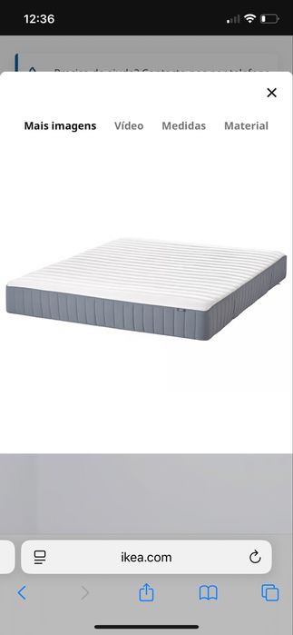 Colchão molas enrascadas firme Valevag