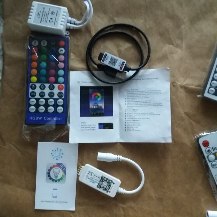 Светодиодная LED лента 5в Usb  3мм 12В 24В желтая, RGB (цветная) пульт джвух цветная