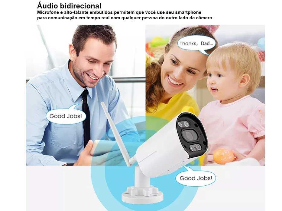 Câmara Vídeo Vigilância Exterior TUYA WiFI 3MP Visão Noturna (NOVO)