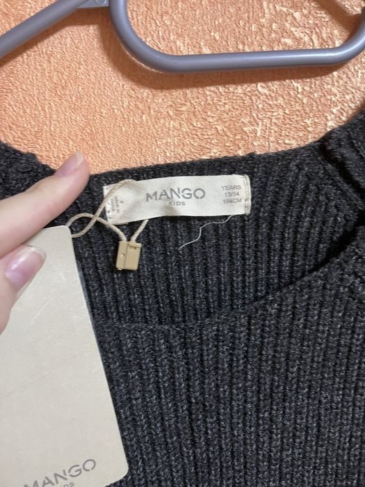 В'язане плаття MANGO темно сірого кольору, нове 13/14 164 см