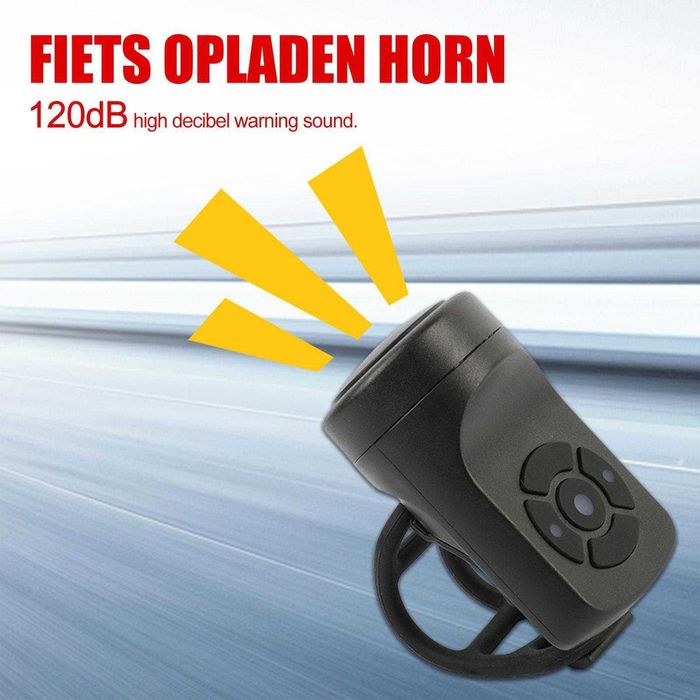 Buzina campainha eletrica para bicicleta. 4 toques. Carregamento USB