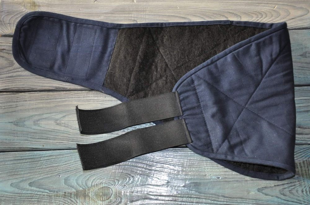 Пояс из собачьей шерсти (100% вычесаная шерсть черного терьера)