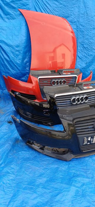 Maska zderzak pas przedni chłodnice audi A3 8P ll lift 09r