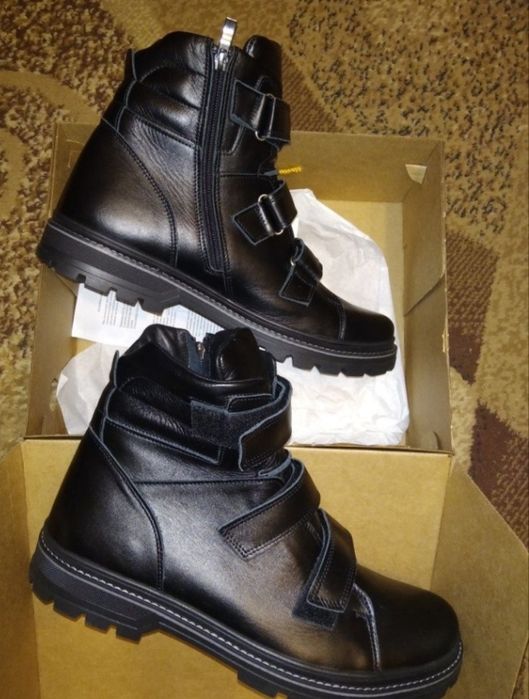 Черевики ортопедичні зимові 45р. шкіряні кожаные ботинки зимние