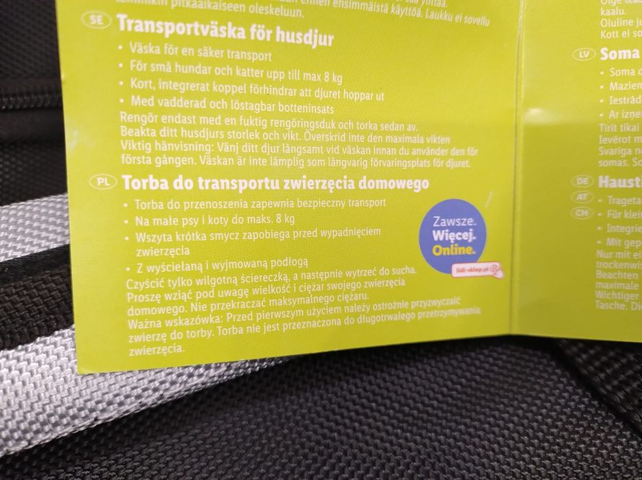 Torba transportowa dla zwierząt Zoofari
