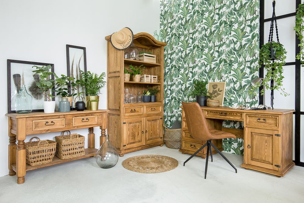 Drewniany regał woskowany REG 06 do salonu