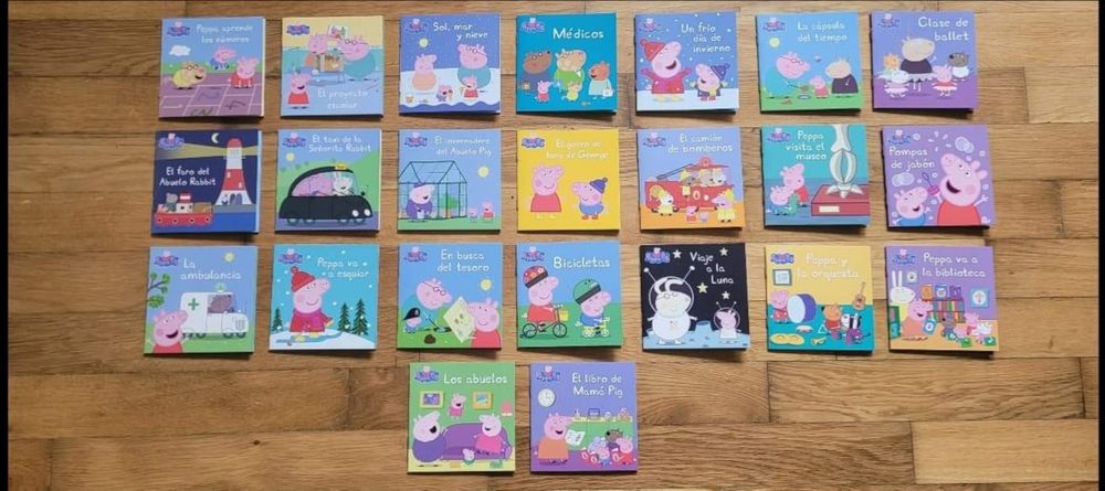 23 książeczki peppa Pig po hiszpańsku nowe