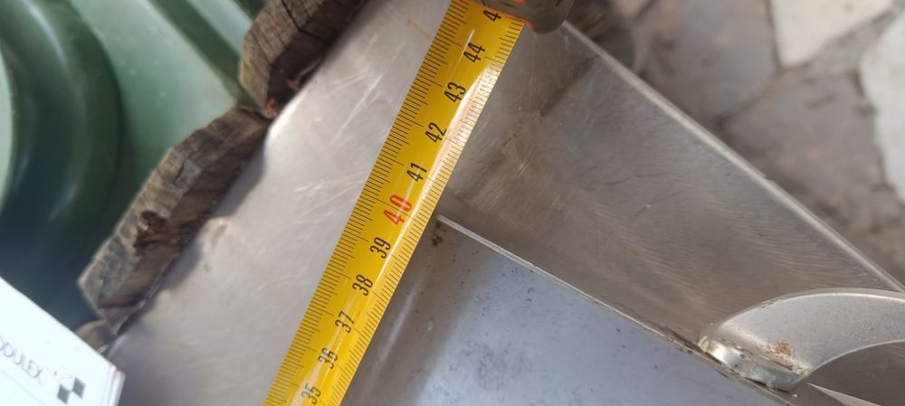 Tabuleiro inox 430x300x40 com pegas em alumínio,ideal para assar