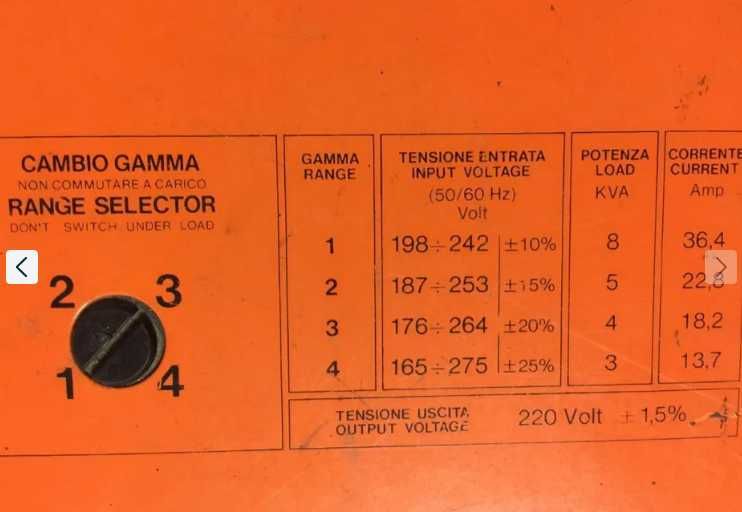 ESTABILIZADOR 8 KVA - Alta Potência Monofásico
