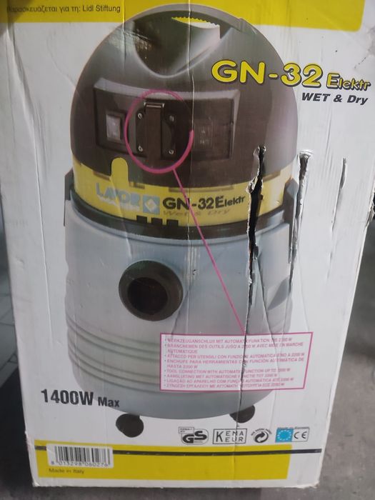 Aspirador Industrial Lavor GN-32 Wet & Dry – 1400W