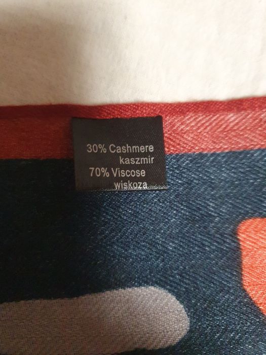 Szal damski z kaszmiru i wiskozy