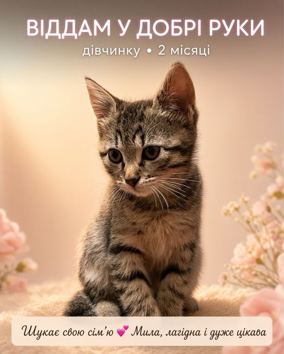 Віддам в добрі руки кошеня