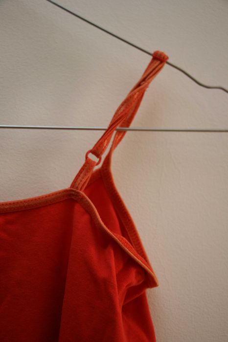 Crop Top Lefties Vermelho c/ Franjas Handmade