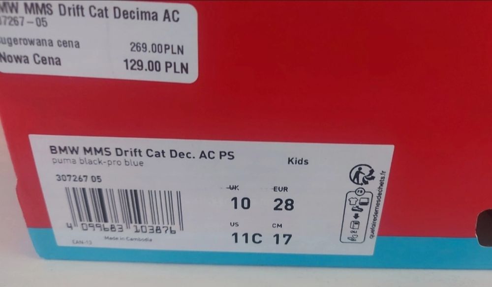 Adidasy dla dzieci Puma Drift Cat 28 nowe