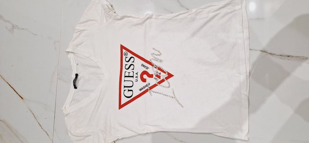 Guess tshirt biały damski xs