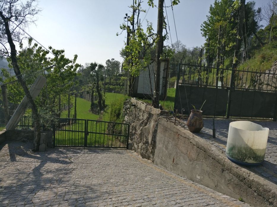 Casa, campos, tanque e anexo