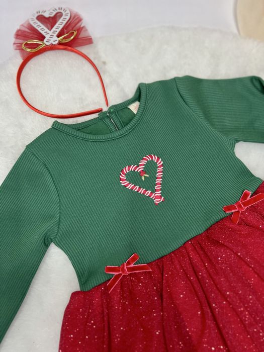 Утеплена новорічна сукня для дівчинки (98/104)