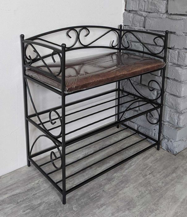 Поличка для взуття, банкетка кована, підставка для взуття  "САША"