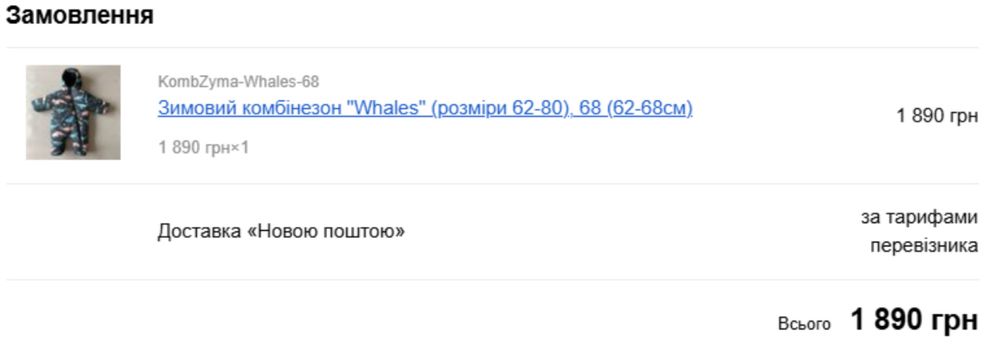 Комбінезон зимовий для немовляти ,68 розмір