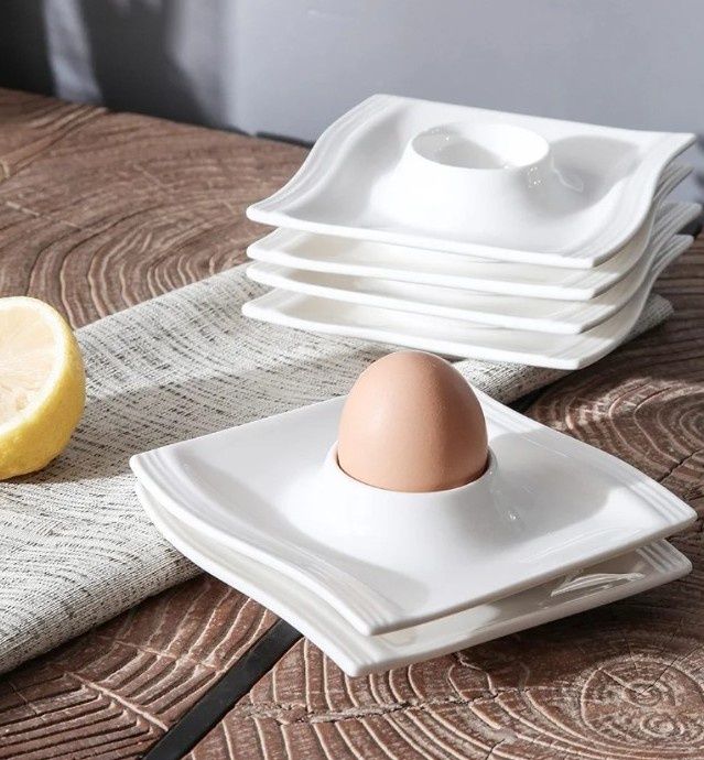 Порцелянові підставки для яєць  Malacasa , 6 шт