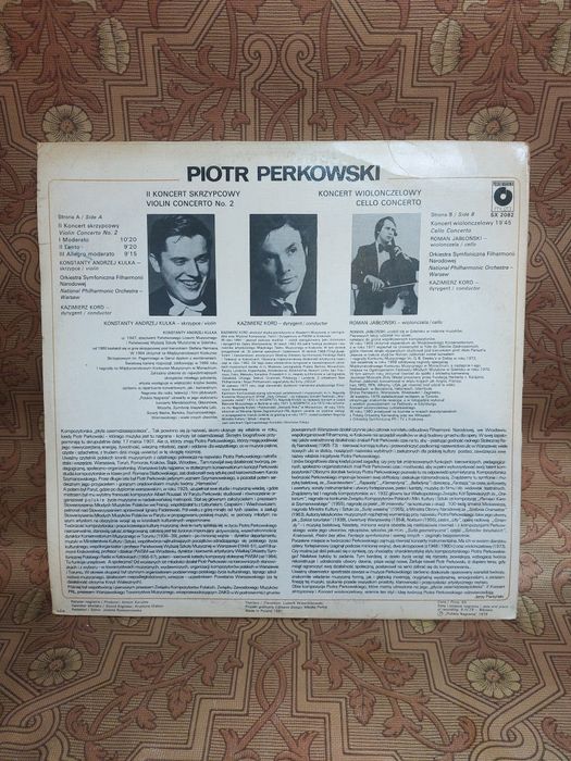 Płyta winylowa Piotr Perkowski II Koncert skrzypcowy