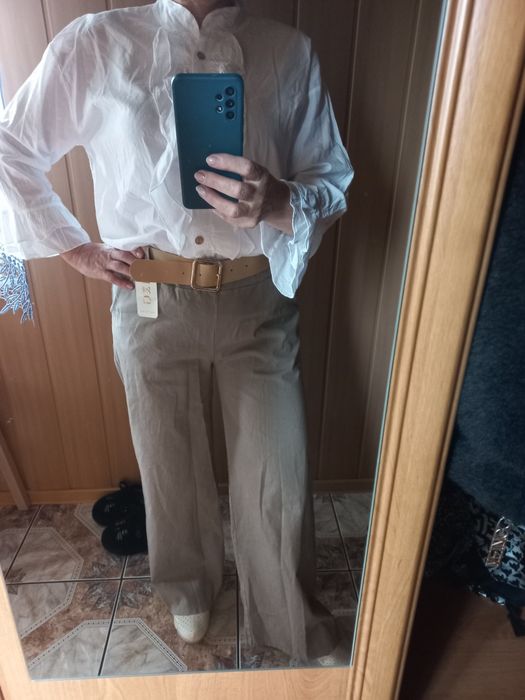Spodnie szeroka nogawka