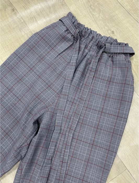 Брюки в клітинку, штани на резинці