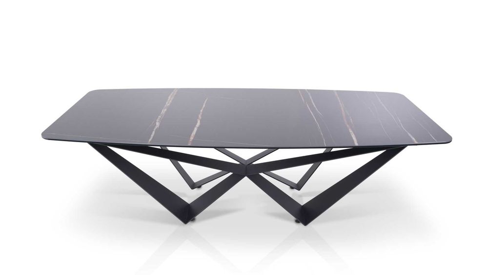 Stół Tectona blat spiek Sahara Noir Extra 240 cm x 100 cm