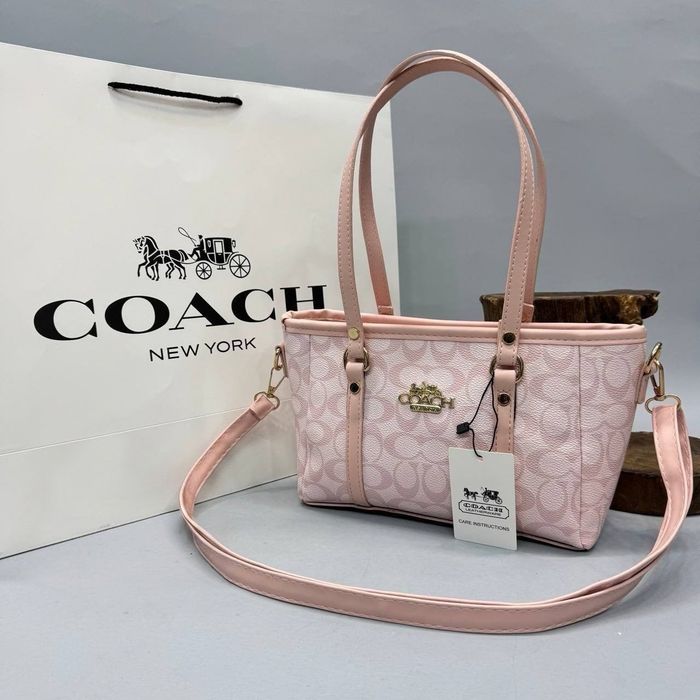 Брендова жіноча сумка Coach Mini Tote, Тоут з ремінцем  через плече
