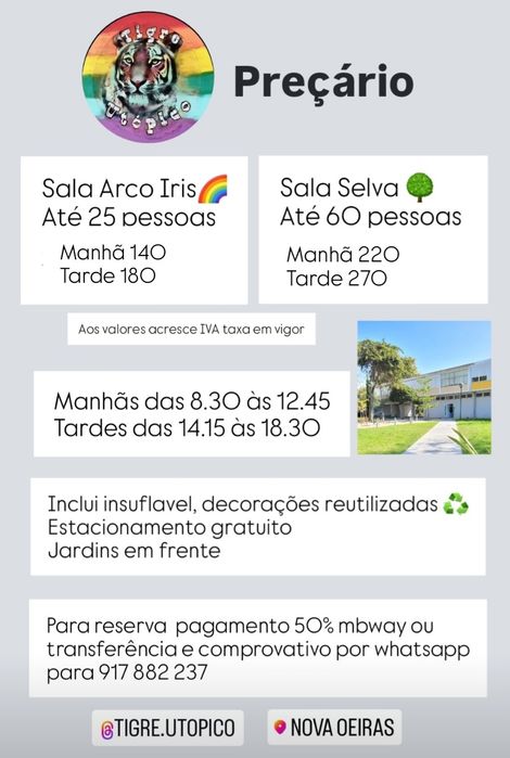 Espaço para festas ou atividades em Oeiras!!!