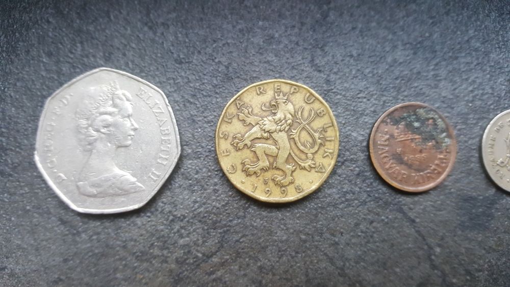 Stare monety z różnych krajów Europy