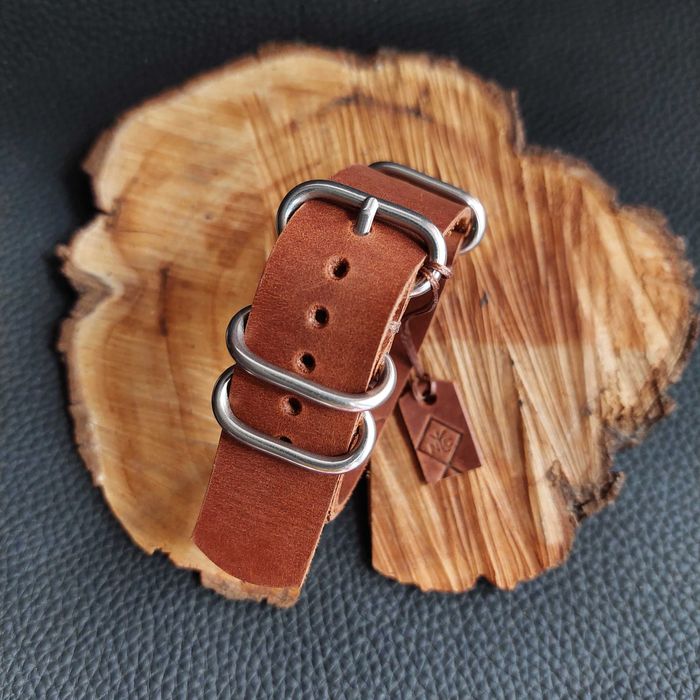 Ремешок Нато Зулу 18, 20, 22, 24мм "NIKAZ" Ручная работа (N006)