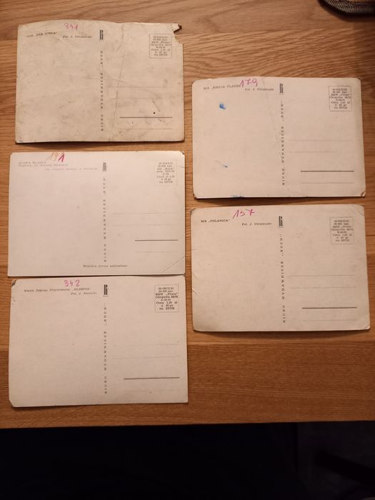 Pocztówki ze statkami i żaglówkami  - lata 70 XX wieku PRL