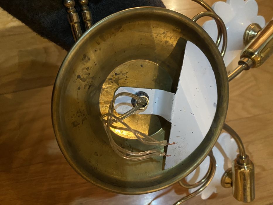 Candeeiro de teto com 5 lampadas E14 feito a mao e um de aplique