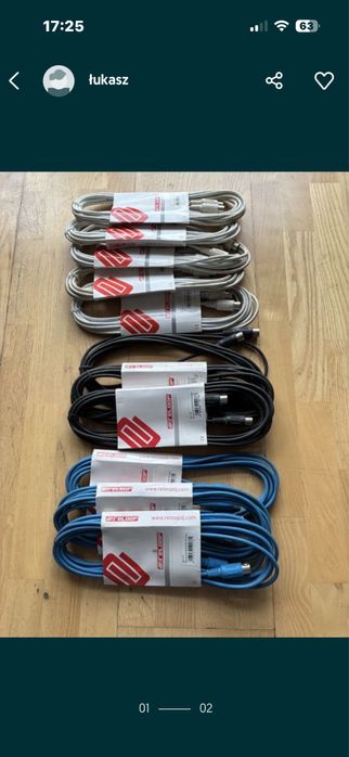 kabel przewód przedwody midi 5m DIN 5P/DIN 5P reloop