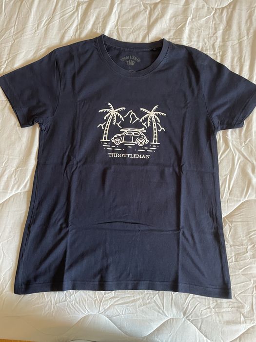 T-shirt azul escuro homem xs throttleman