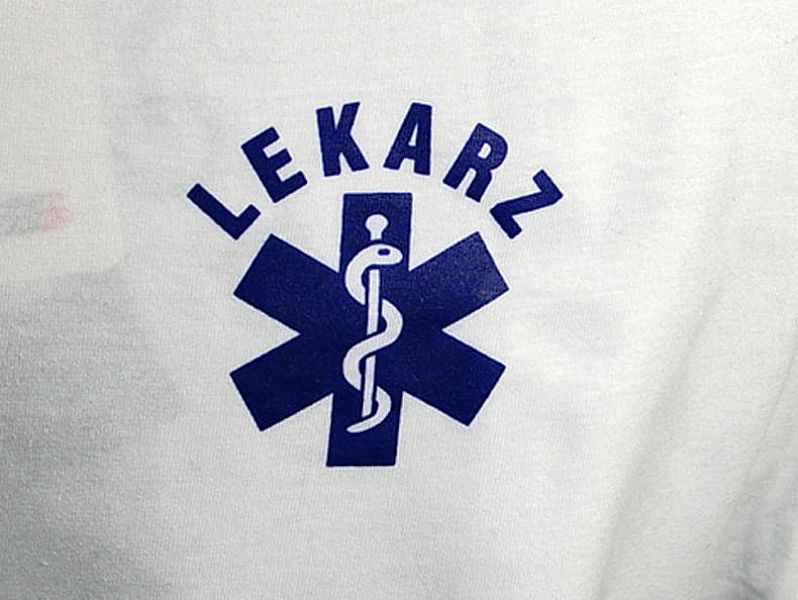 Koszulka Polo męska LEKARZ biała (XXL)