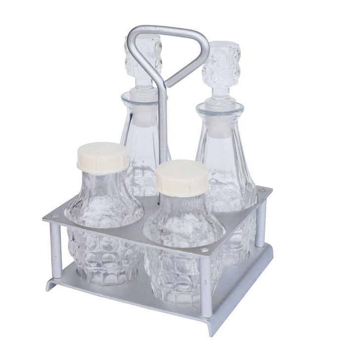 Komplet Do Przypraw Nowy huta szkła Ząbkowice PRL WP wojskowy