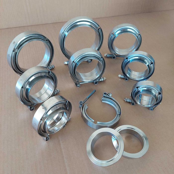 Braçadeiras Escape V band Inox Varias Medidas (38mm até 127mm)