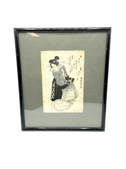 Gravura em xilogravura japonesa do artista Keisai Eisen