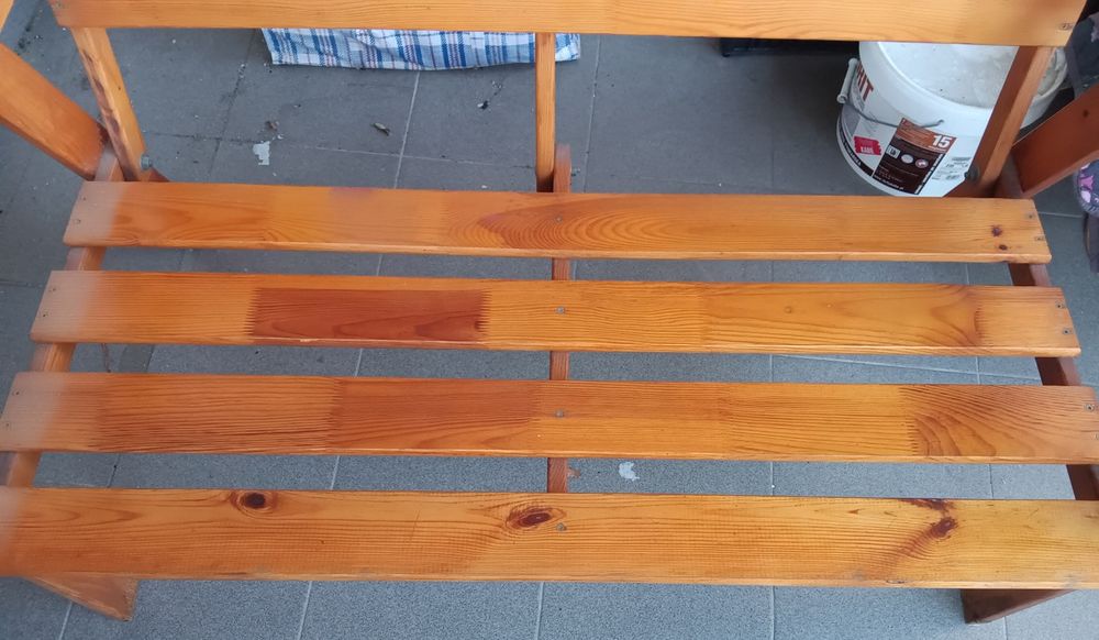 Drewniany komplet ogrodowy - 2 fotele + ławka