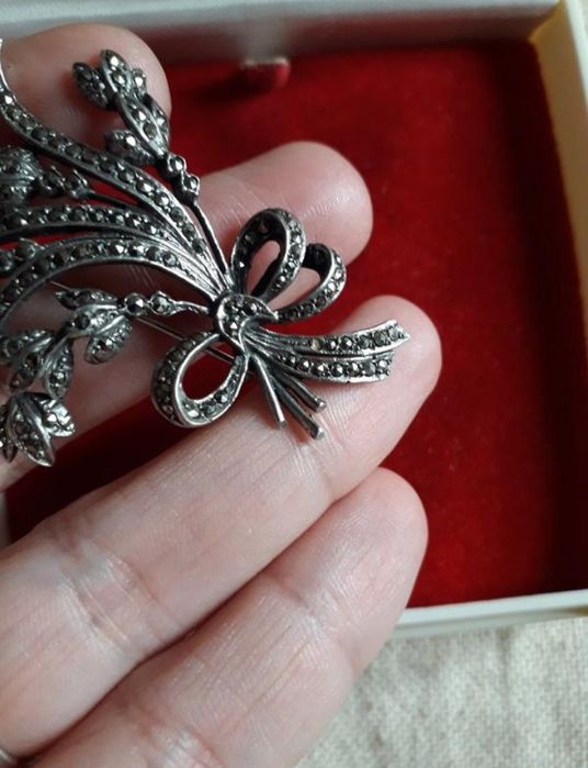 Редкая винтажная брошь sterling  925 серебро bjl