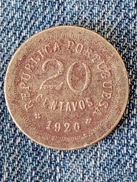 Moeda 20 Centavos 1920 Portugal