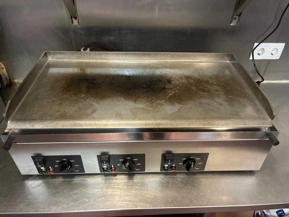 Chapa de Grelhar Elétrica 3 Bicos INDUSTRIAL